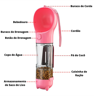 Garrafa 4 em 1 Multifuncional para Pets - Imagem 10