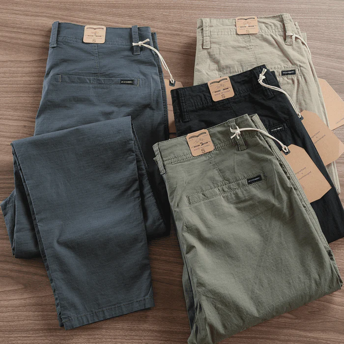 Calça Reta Masculina em Sarja - Kit 4 Unidades - Imagem 5