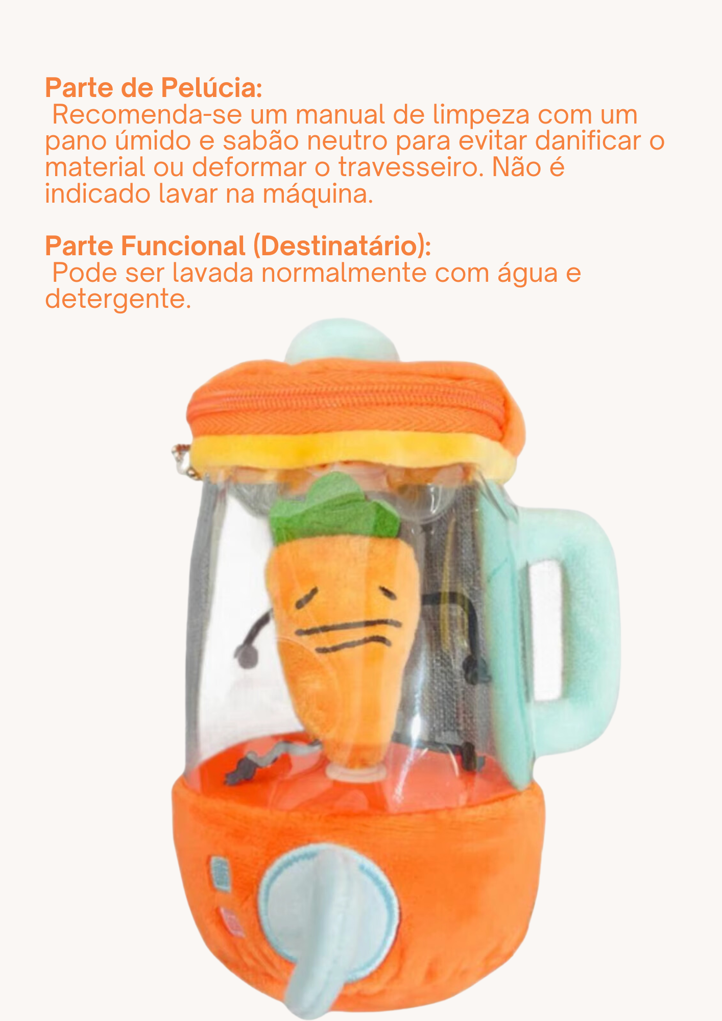 Espremedor de Cenoura de Pelúcia - Diversão Garantida Para as Crianças - Imagem 6