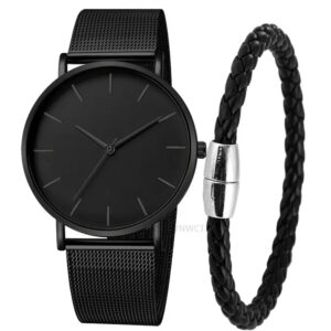 Relógio Casual Minimalista + Pulseira Grátis