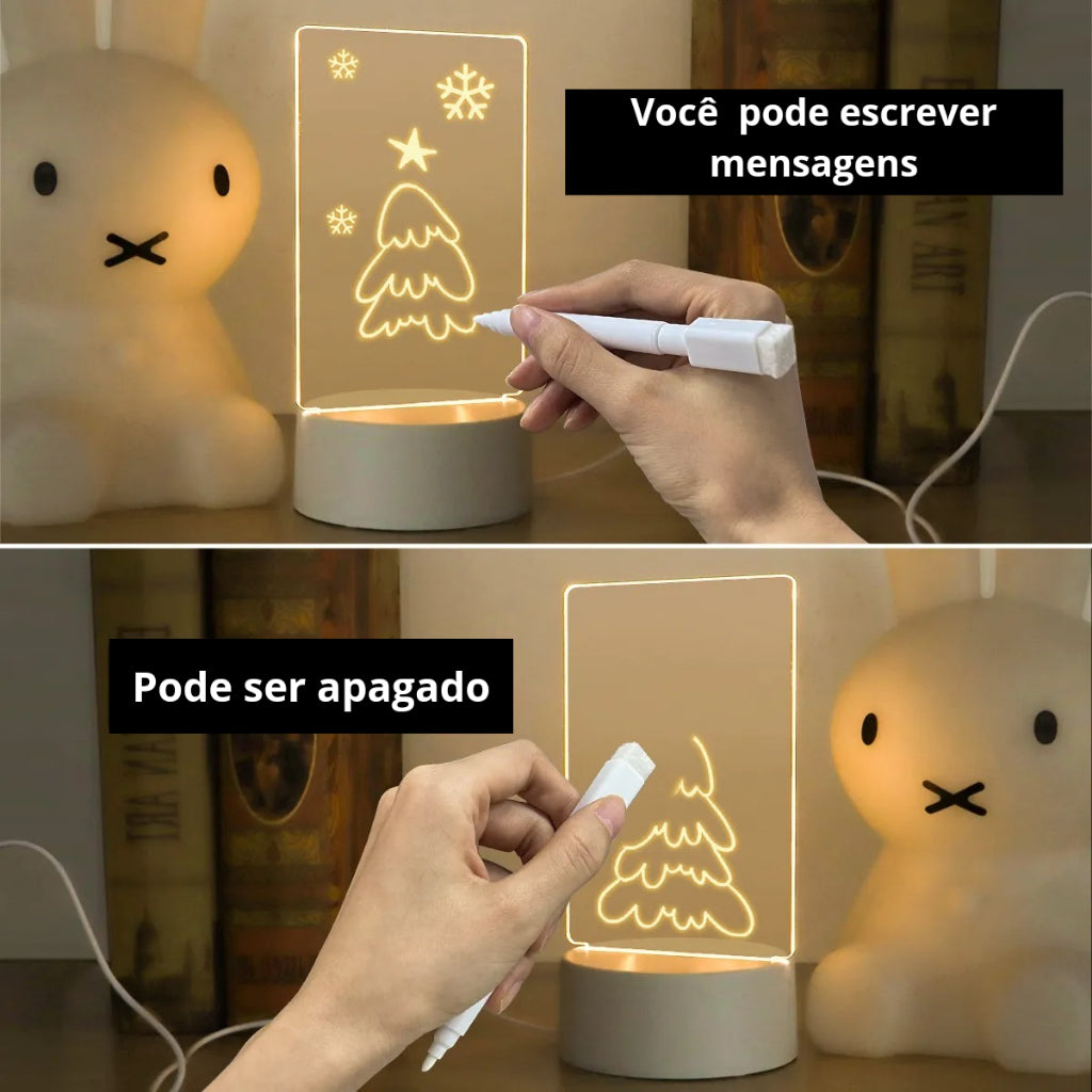 Luminária Mágica de Recados e Desenhos Iluminados - O Presente Perfeito Para a Sua Pessoa Favorita! - Imagem 7