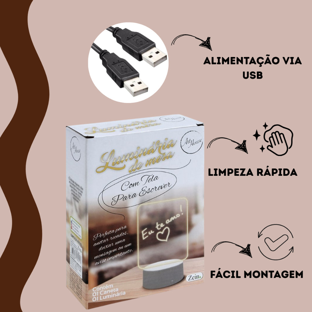 Luminária Mágica de Recados e Desenhos Iluminados - O Presente Perfeito Para a Sua Pessoa Favorita! - Imagem 6