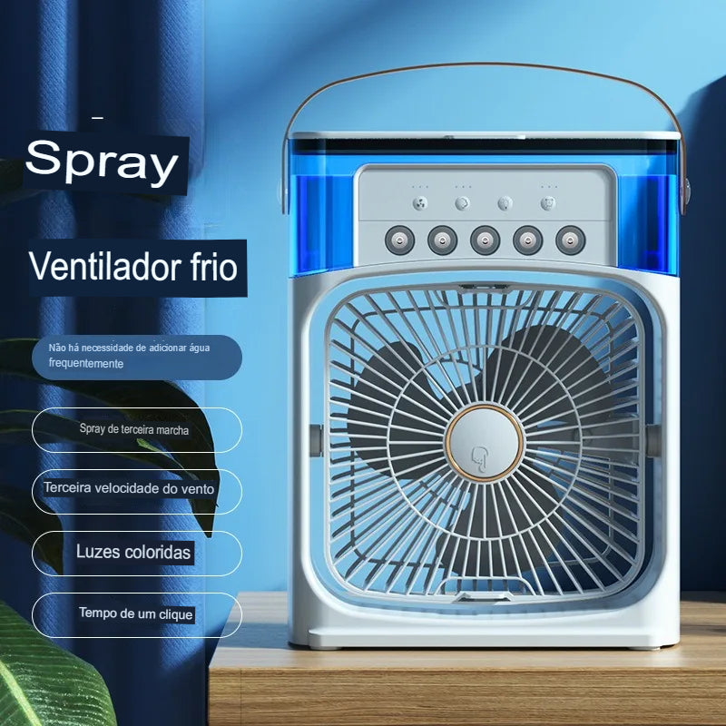 Ventilador Umidificador Portátil Com Reservatório para Água e Gelo - Imagem 3