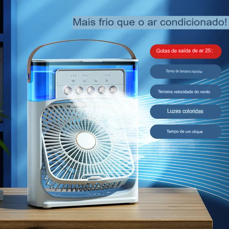 Ventilador Umidificador Portátil Com Reservatório para Água e Gelo - Imagem 2